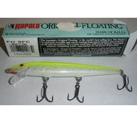 Rapala F11SFC 11.1cm Galleggiante Minnow-Silver Fluorescente Verde Pallido
