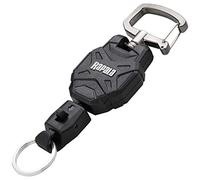 Rapala S, RCD Small Retractable Lanyard-Piccolo Moschettone Zinco con Rotazione a 360°, Aggancio Rapido e Molla Robusta-Accessorio Professionale da Pesca Taglia Nero Unisex-Adult, Black