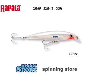 RAPALA X-RAP SXR-12 COLORE GGH GLASS GHOST MINNOW 22 GR SUSPENDING SPINNING MARE