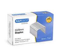 Rapesco 0750 53/8 mm Galvanised Staples, Box of 5000 53/8mm
