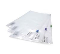Rapesco 0796 A4+ Zippi Bags, Clear with Assorted Colour Zip Closures, Pack of 25