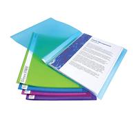 Rapesco 0916 Portalistino Flessibile con 20 Buste, A4, Colori Assortiti, Confezione da 10