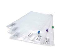 Rapesco 0978 Buste con Chiusura a Zip in Plastica, A4+, Trasparente, Confezione da 5