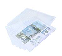 Rapesco 1042 ECO Buste Portadocumenti con Bottone, A3, Trasparente, Confezione da 5