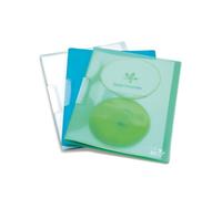 Rapesco 1043 ECO Cartella a Clip, A4, Colori Assortiti Trasparenti, Confezione da 5