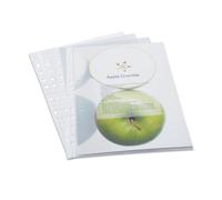 Rapesco 1104 ECO Punched Poly Pockets, A4, Clear Transparent, Pack of 100