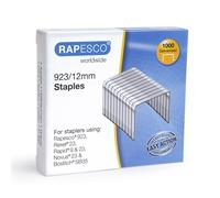 Rapesco 1238 Punti Galvanizzati Professionali Tipo 923/12 mm, Confezione da 1000