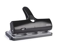 Rapesco 1293 Perforatrice a 4 Fori Professionale ALU 40, Metallo, Capacità 40 Fogli, Nero