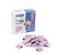 Rapesco 1312 Supaclip 40 Mollette/Clips di Ricarica, Rosa, Confezione da 100