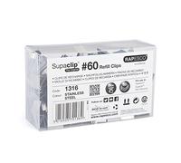Rapesco 1316 Supaclip 60 Mollette di Ricarica in Acciaio Inossidabile, Confezione da 250