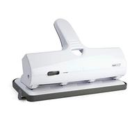 Rapesco 1324 Perforatrice a 4 Fori Professionale ALU 40, Metallo, Capacità 40 Fogli, Bianco