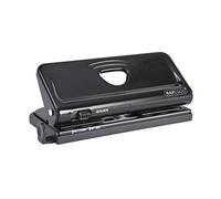 Rapesco 1342 Perforatrice a 6 Fori Regolabile, Capacita 10 Fogli, Nero