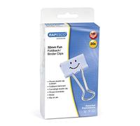 Rapesco 1353 Molle/Clips Fermacarte Divertenti 32 mm, Celeste, Confezione da 20