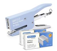 Rapesco 1355A Cucitrice a Pinza Classica Porpoise con 10.000 Punti Tipo 26/8 mm, Capacità 45 Fogli, Azzurro