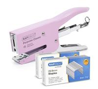 Rapesco 1356A Cucitrice a Pinza Classica Porpoise con 10.000 Punti Tipo 26/8 mm, Capacità 45 Fogli, Rosa