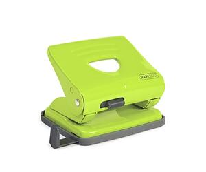 Rapesco 1361 Perforatrice a 2 Fori 825, Metallo, Capacità 25 Fogli, Verde