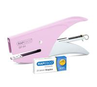 Rapesco 1377 SP-64 Cucitrice a Pinza e 1000 Punti Tipo 21/4 mm, Capacità 12 Fogli, Rosa