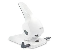 Rapesco 1383 Perforatrice a 2 Fori Professionale Zero-65, Metallo, Capacità 65 Fogli, Bianco