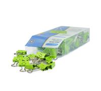 Rapesco 1423 19 mm Smiles Foldback Clips, Green, Pack of 80