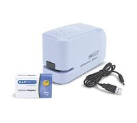 Rapesco 1452 626EL Cucitrice Automatica USB/Batteria con 1000 Punti 26/6mm, Azzurro
