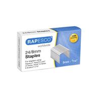 Rapesco 1456 24/8 mm Galvanised Staples, Pack of 1000 Galvanised 24/8mm