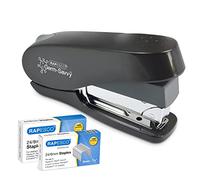Rapesco 1466 Germ-Savvy Antibatterico ECO Pinzatrice Luna Meno Sforzo con 2000 Punti, Capacità 50 Fogli, Nero