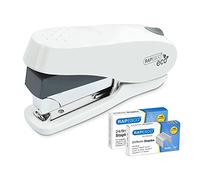 Rapesco 1467 Germ-Savvy Antibatterico ECO Pinzatrice Luna Meno Sforzo con 2000 Punti, Capacità 50 Fogli, Bianco