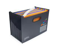 Rapesco 1489 Germ-Savvy Antibatterico, Supafile Portadocumenti a Soffietto A4 con 13 Tasche Colorate
