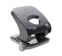 Rapesco 1525 ECO X5-40ps Perforatrice a 2 Fori Sforzo Ridotto, Capacità di 40 Fogli, Nero