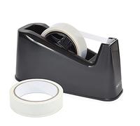 Rapesco 1540 Germ-Savvy Antibatterico, 500 Dispenser per Nastro Adesivo con 2 Rotoli di Nastro, Nero