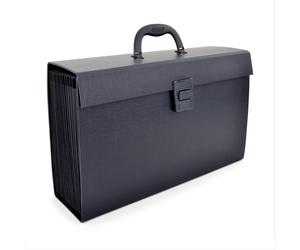 Rapesco 1555 Cartella Portadocumenti Espandibile con 19 Scompartimenti, A4+, Ner