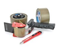 Rapesco 1556 Dispenser per Nastro Adesivo da Imballaggio 960 Germ-Savvy Antibatterico con 2 Rotoli di Nastro Marrone