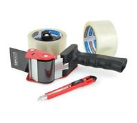 Rapesco 1557 Dispenser per Nastro Adesivo da Imballaggio 960 Germ-Savvy Antibatterico con 2 Rotoli di Nastro Trasparente