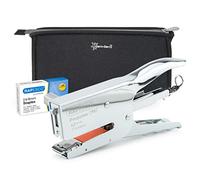 Rapesco 1626 Porpoise ONE Cucitrice a Pinza con Sistema Bypass, Custodia Germ-Savvy e 1000 Punti 24/8 mm, Utilizza Punti da 24/8 mm per 2 a 45 Fogli con una Unica Dimensione, Argento