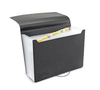 Rapesco 1638 Germ-Savvy Antibatterico, Portadocumenti a Soffietto con 13 Tasche, A4, Nero