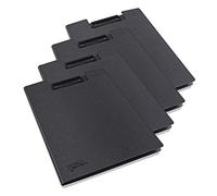 Rapesco 1641 Germ-Savvy Antibatterico, Cartella Portablocco A4, Nero, Confezione da 4