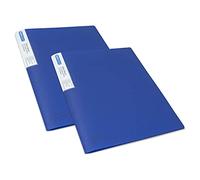 Rapesco 1673 Portalistino Cartella di Presentazione con Protezione Antibatterica, 20 Tasche, A4, Blu, Confezione da 2