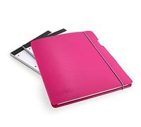 Rapesco 1686 Cartella Portadocumenti e 3 Blocchi Note da 80 Fogli, A4, Fucsia