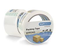 RAPESCO 1697 Nastro da Imballaggio Resistente da 50mm x 60m, Trasparente, Confezione da 2