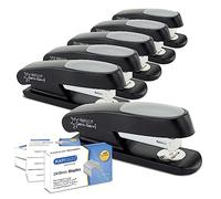 Rapesco 1734 Business: 6 Pinzatrici ECO Sting Ray e 6000 x Punti 24/6 mm, Capacità 20 Fogli, Protezione Antibatterica, Nero