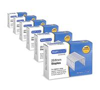 Rapesco 1735 Punti Galvanizzati 26/6mm (No.56), 6 Scatole da 5000 | Confezione Business