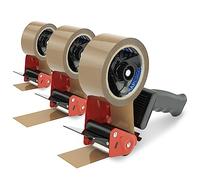 Rapesco 1742 Confezione Business: 3 Dispenser di Nastro da Imballaggio 960 Germ-Savvy Antibatterico e 3 Nastri da Imballaggio Marroni