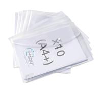 Rapesco 1816 ECO Buste Cartelle Portadocumenti con Bottone, A4+, Trasparente, Confezione da 10