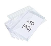 Rapesco 1817 ECO Buste Cartelle Portadocumenti con Bottone, A3, Trasparente, Confezione da 10