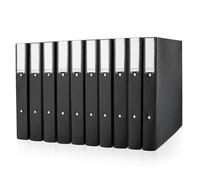 Rapesco 1827 ECO Raccoglitore ad Anelli, 2 Anelli, Dorso 38 mm, A4, Nero, Confezione da 10