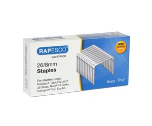 Rapesco 26/8Mm Chiodi Metallici Staples Galvanizzati Scatola 5.000