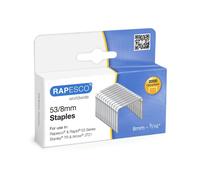 Rapesco 0750 53/8 mm Galvanised Staples, Box of 5000 53/8mm