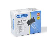 Rapesco FBC410B1 Molle Fermacarte 41 mm, Nero, Confezione da 10