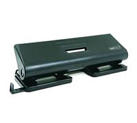 Rapesco PF75P0B1 Perforatrice a 4 Fori 75-P, Fora fino a 16 Fogli, Nero