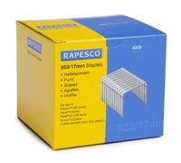 Rapesco S92317Z3 - Punti metallici zincati, 923/17 mm, tipo 23, confezione da 4 x 1000 pezzi, colore: Metallizzato